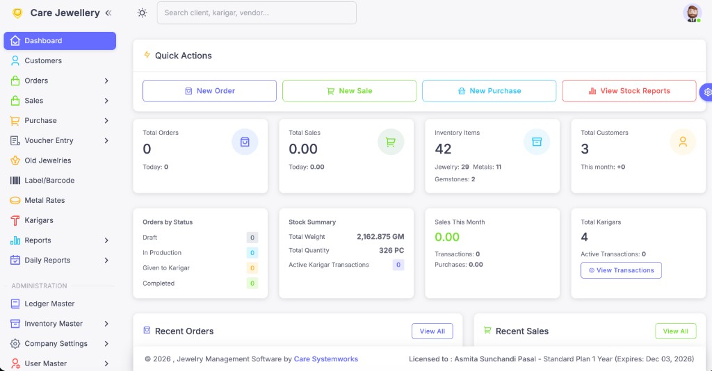CareJewellry Jewellery Management Software